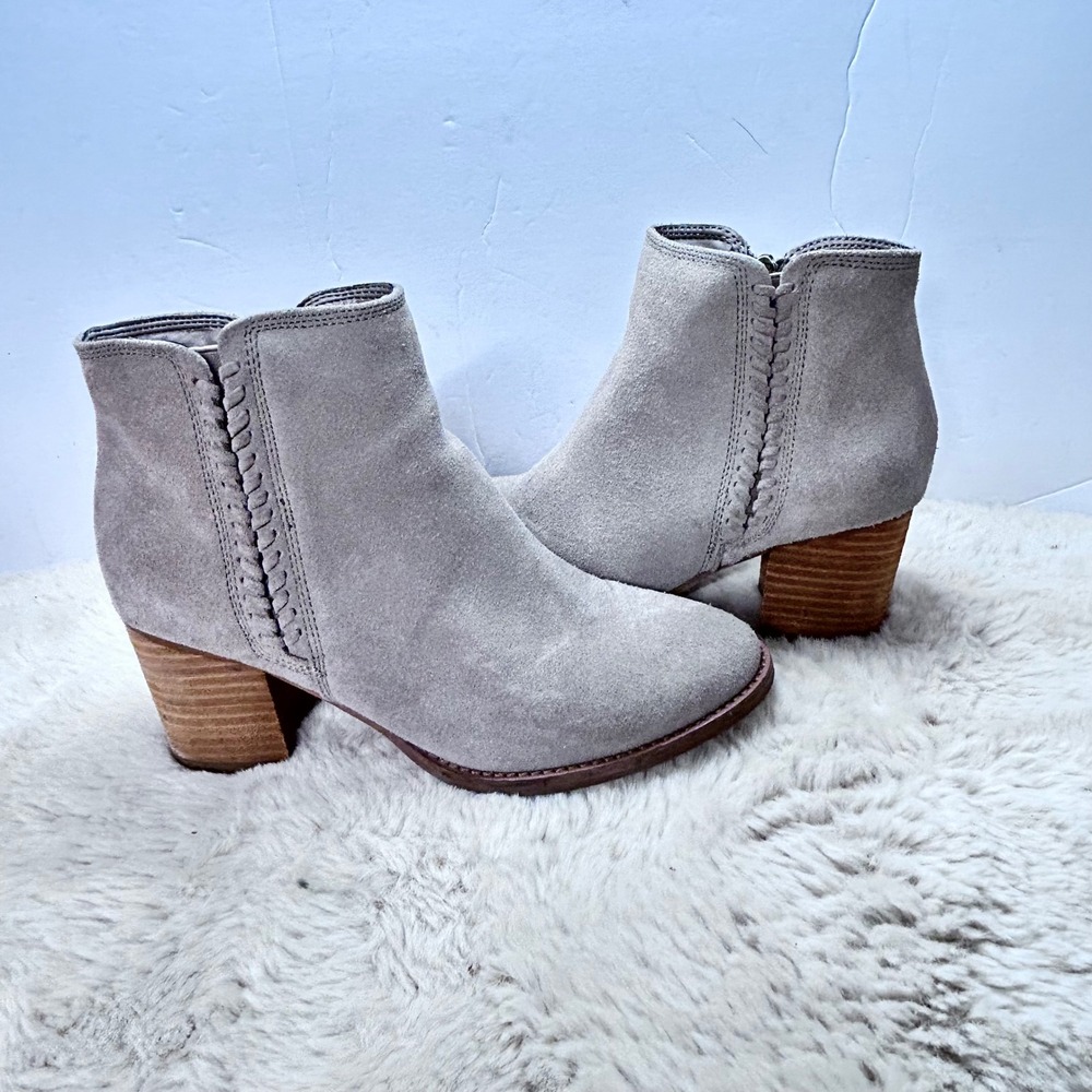 Blondo Waterproof Suede Braided Zip Ankle Boots Women's Size 77